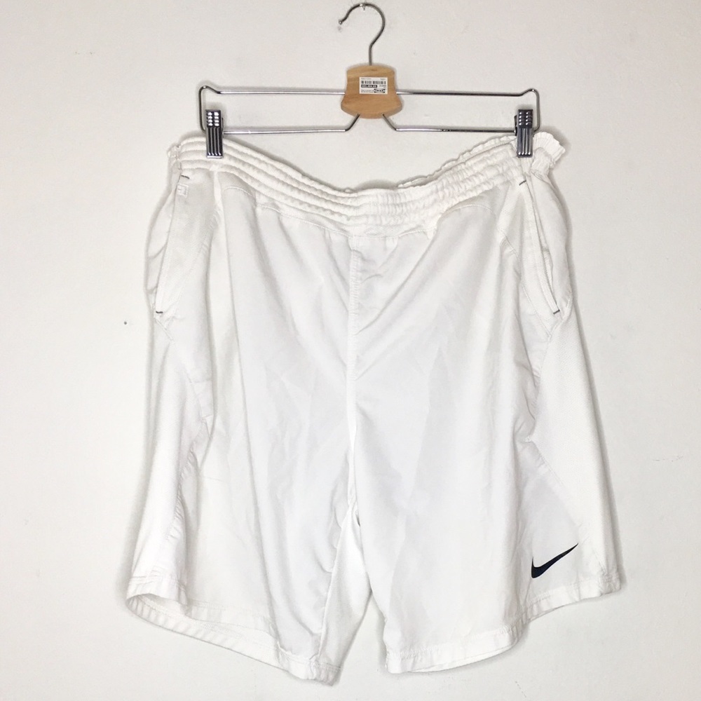 White nike training shorts